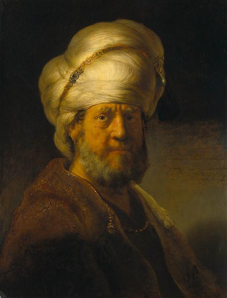 Portrait of a Man in Oriental Garment, 1635 - Рембрандт