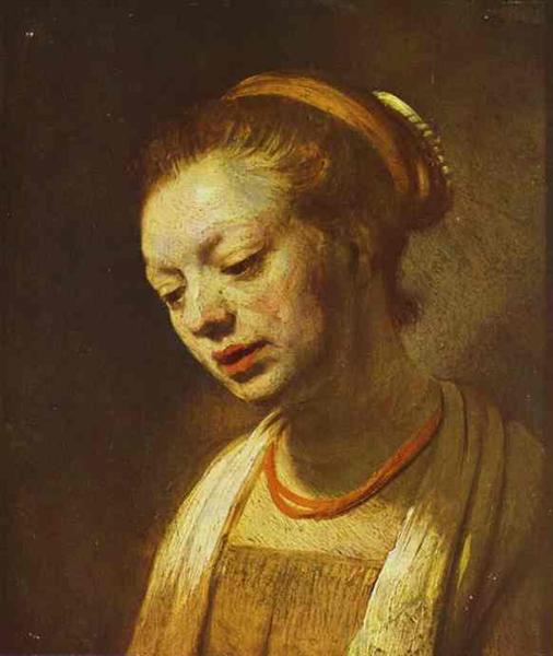 Portrait of a Young Girl, c.1645 - Рембрандт