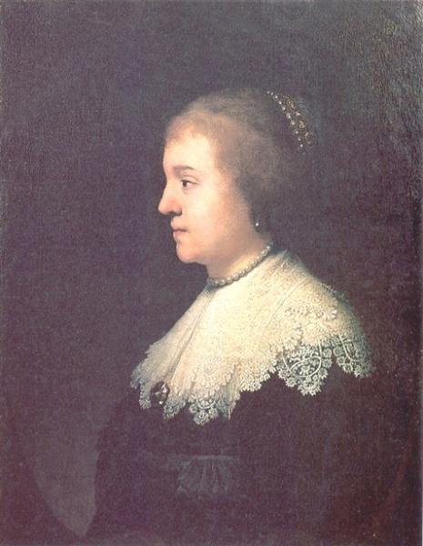 Portrait of Princess Amalia van Solms, 1632 - Рембрандт