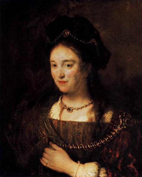 Saskia, the Artist's Wife, 1643 - Рембрандт
