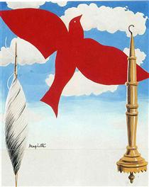 Project of poster "The center of textile workers in Belgium" - Rene Magritte