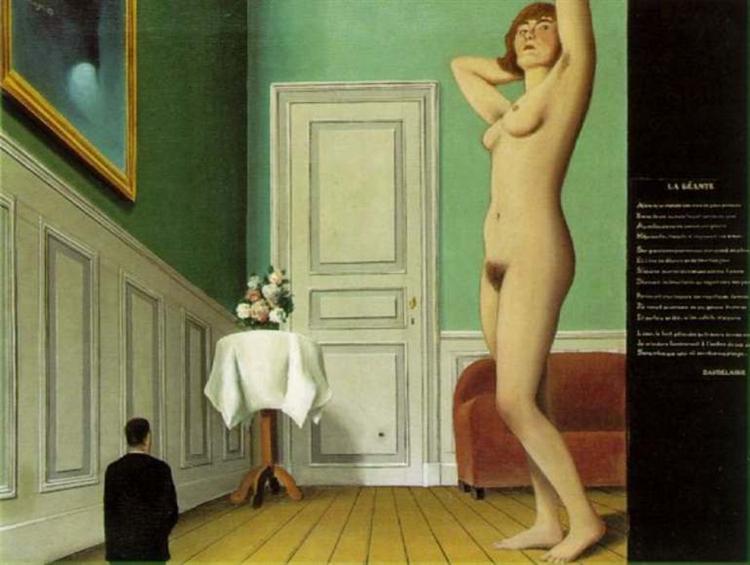 The giantess, 1929 - Рене Магритт