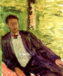 Portrait of a gentleman (green background) - Ріхард Герстль