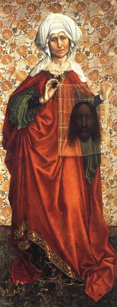 Saint Veronica Displaying the Sudarium, c.1430 - 羅伯特‧坎平