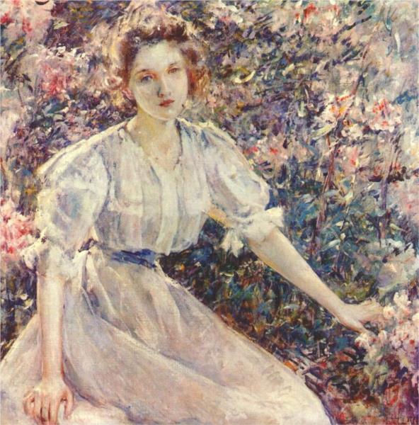 Azaleas - Robert Lewis Reid - WikiArt.org