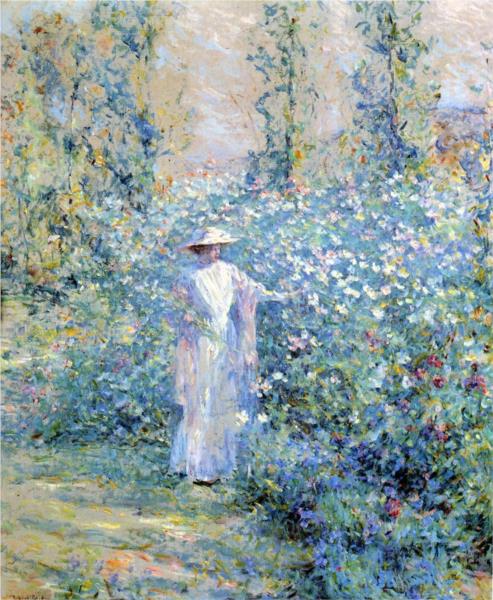 In the Flower Garden, 1900 - Роберт Лівайс Рід