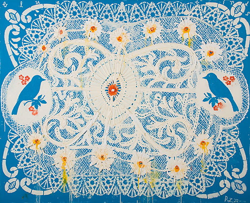 Blue Birds (Lace Series), 2001 - Robert Zakanitch