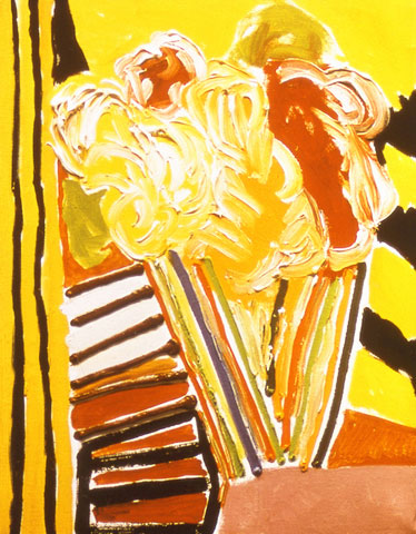 Yellow Flower Painting, 1973 - Роні Лендфілд