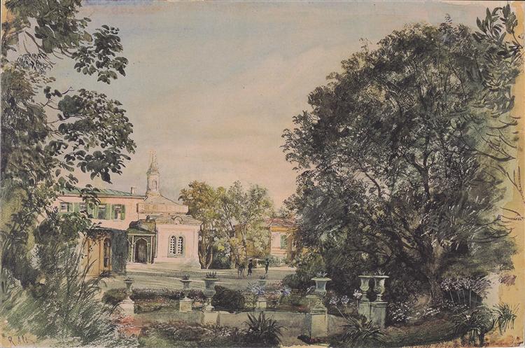 The Imperial Palace Livadia in the Crimea, 1863 - Рудольф фон Альт