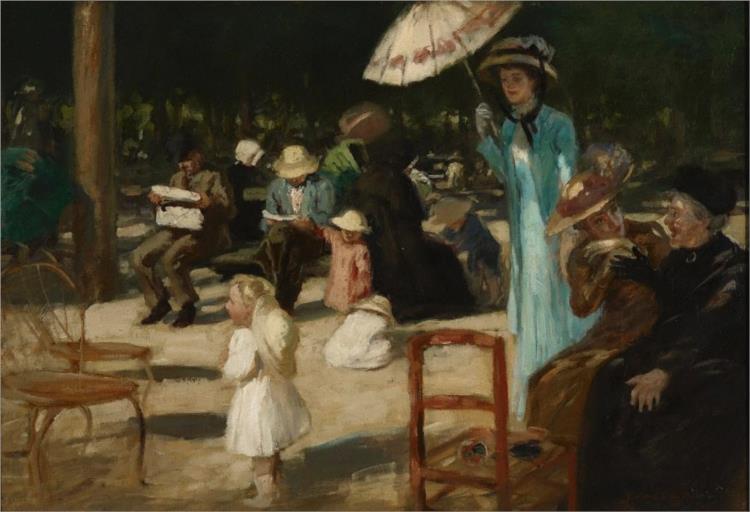 In the Luxembourg gardens, 1909 - Руперт Банни
