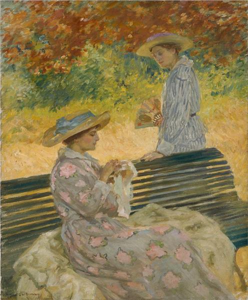 The garden bench, 1915 - Rupert Bunny