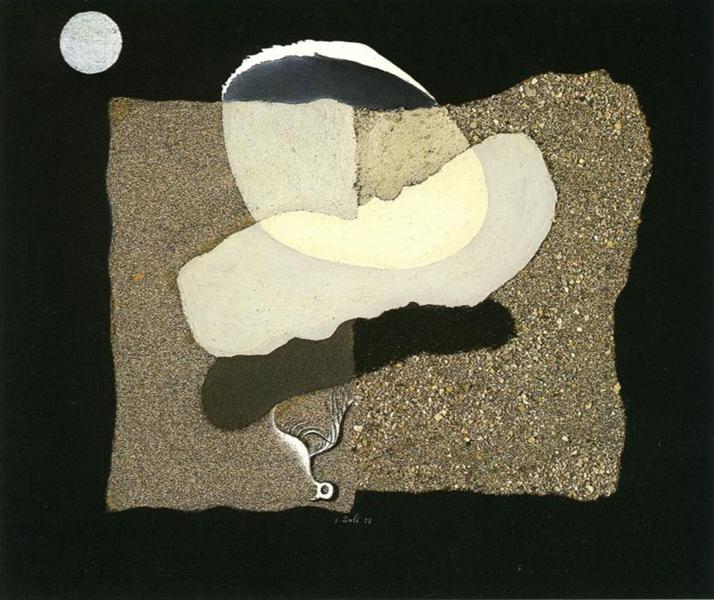 Big Thumb. Beach. Moon and Decaying Bird, 1928 - Salvador Dalí