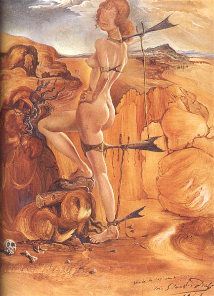Costume for a Nude with a Codfish Tail, 1941 - Salvador Dali