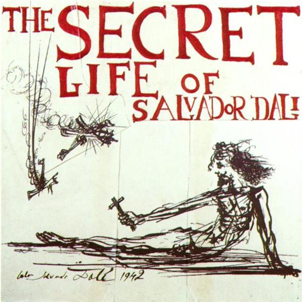 Design for a poster for 'The Secret Life of Salvador Dali', 1942 - Salvador Dalí