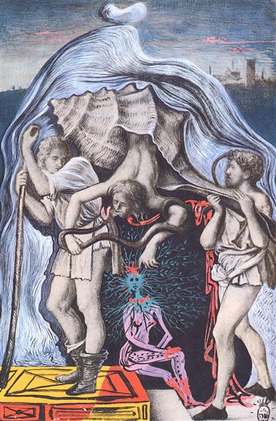 Metamorphosis of the Five Allegories of Giovanni Bellini, 1939 - Salvador Dali