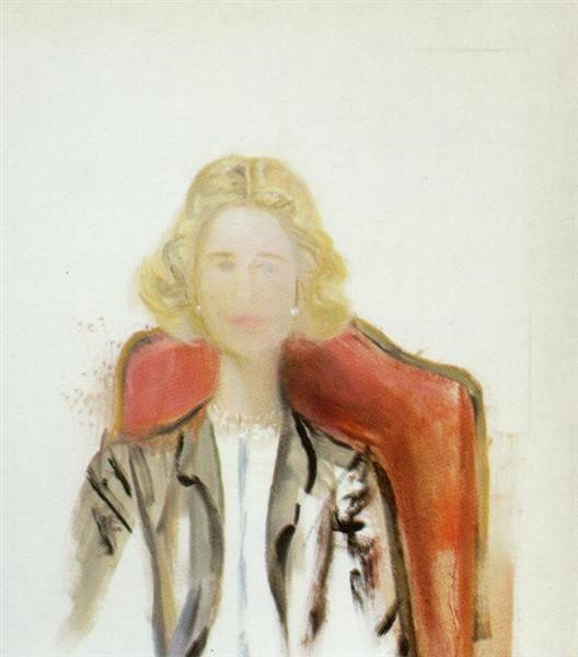 Portrait of a Woman - Grey Jacket Wearing a Pearl Necklace, 1961 - Salvador Dali