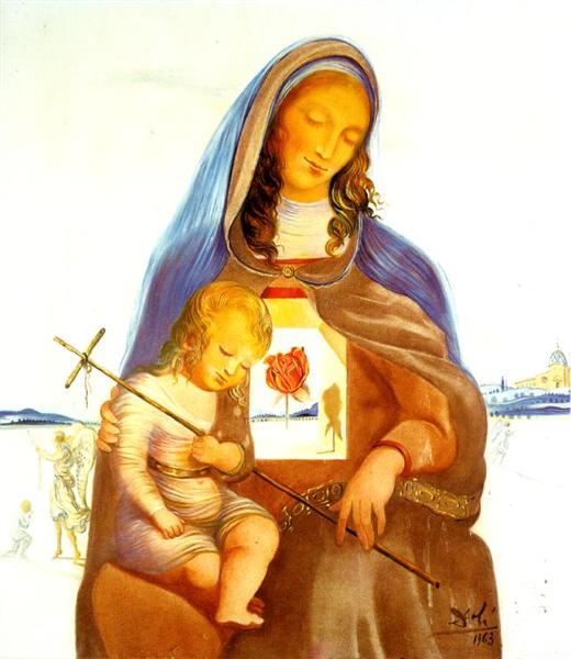 The Madonna and the Mystical Rose, 1963 - Salvador Dali