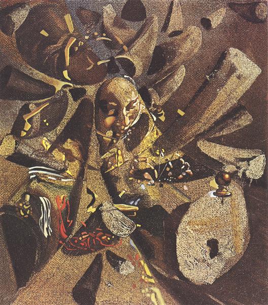 The Paranoiac-Critical Study of Vermeer's Lacemaker, 1954 - 1955 - Сальвадор Дали