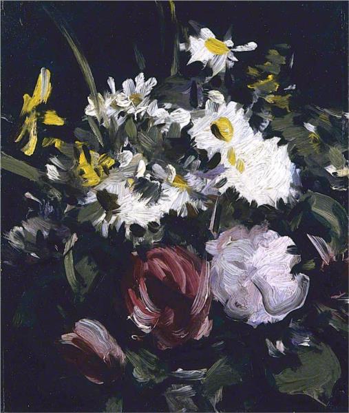 Flowers against a Dark Background, 1899 - Сэмюэл Пепло