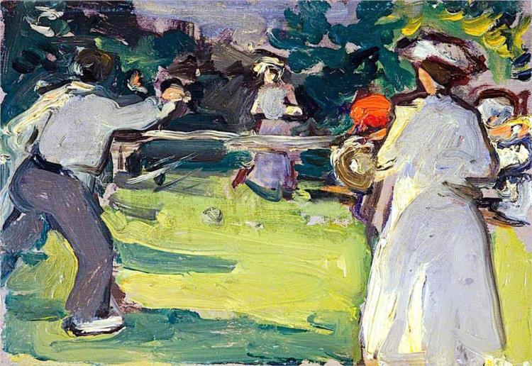Game of Tennis, Luxembourg Gardens, 1906 - Samuel Peploe