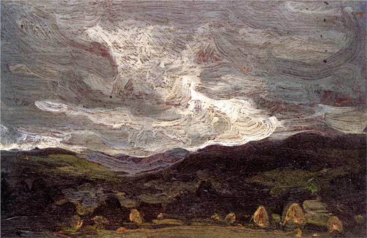 Landscape with Haystacks, 1911 - Samuel Peploe