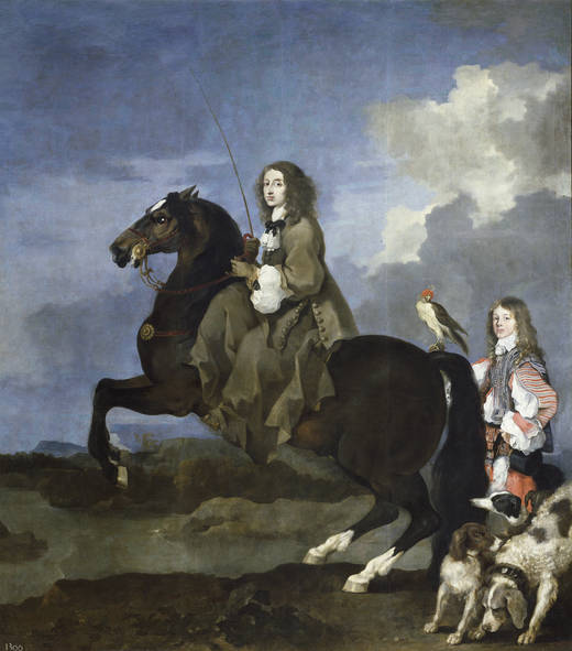 Equestrian portrait of Christina, Queen of Sweden, 1653 - Sebastien Bourdon