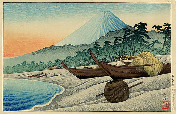 Fuji from Senbon Beach, 1929 - 高橋松亭