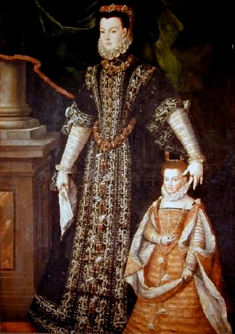Портрет Діани д'Андуен та її дочки, 1565 - Софонісба Ангіссола