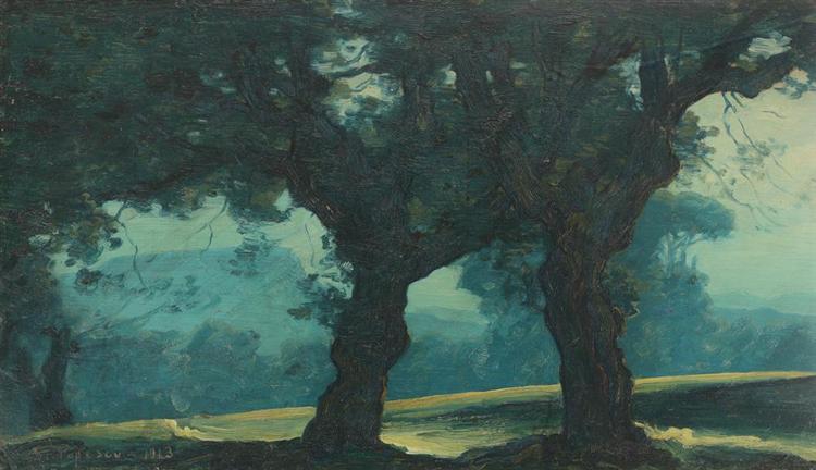 Blue Landscape, 1913 - Штефан Попеску