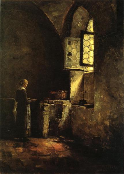 A Corner in the Old Kitchen of the Mittenheim Cloister, 1883 - T. C. Steele