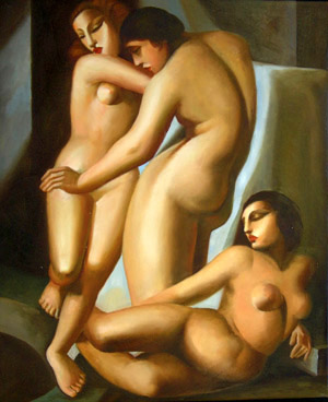 Women Bathing (detail), 1929 - Тамара Лемпицька