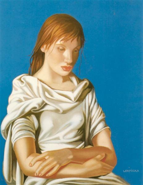 Девушка со скрещенными руками, 1939 - Тамара де Лемпицка