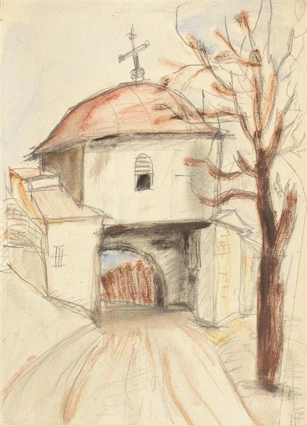 Târgoviște Monastery Bell Tower, 1930 - Теодор Паллади