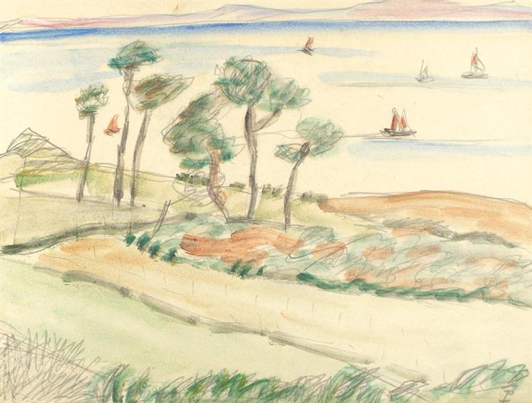 View Towards the Mediterranean Sea, 1930 - Теодор Паллади