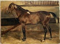 Brown Horse in the Stalls - Теодор Жерико