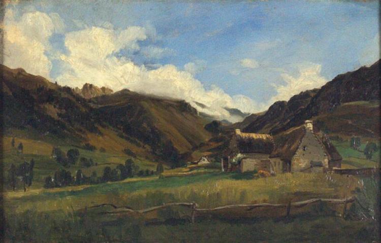 A Hilly Landscape in Auvergne, c.1831 - Теодор Руссо