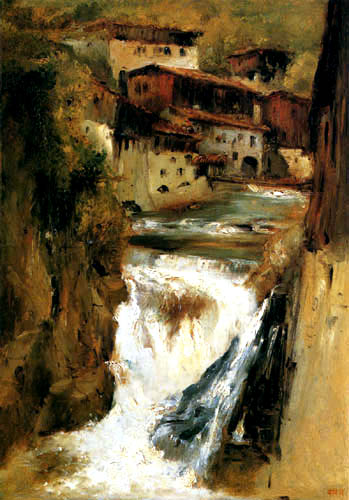 A waterfall in Thiers, c.1830 - Теодор Руссо