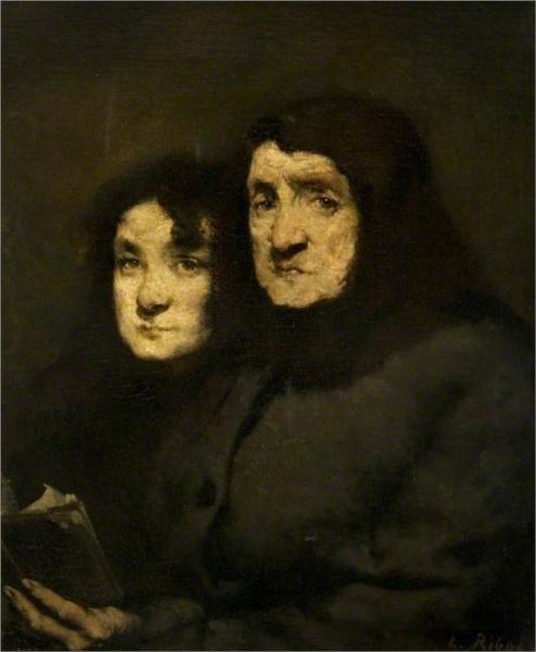 Mother and Daughter - Théodule-Augustin Ribot