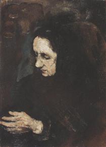 Portrait de sa Soeur - Augustin Théodule Ribot