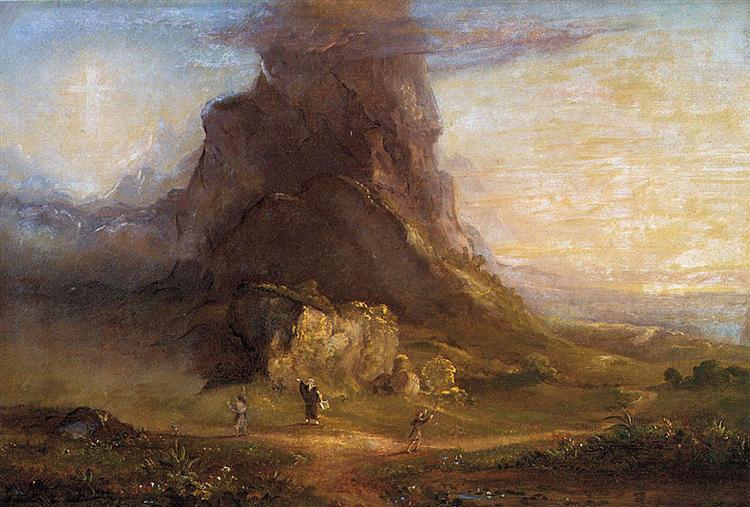 Study for Two Youths Enter Upon a Pilgrimage, 1846 - 1848 - Thomas Cole