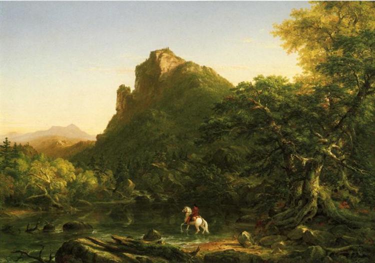 The Mountain Ford, 1846 - 托馬斯·科爾