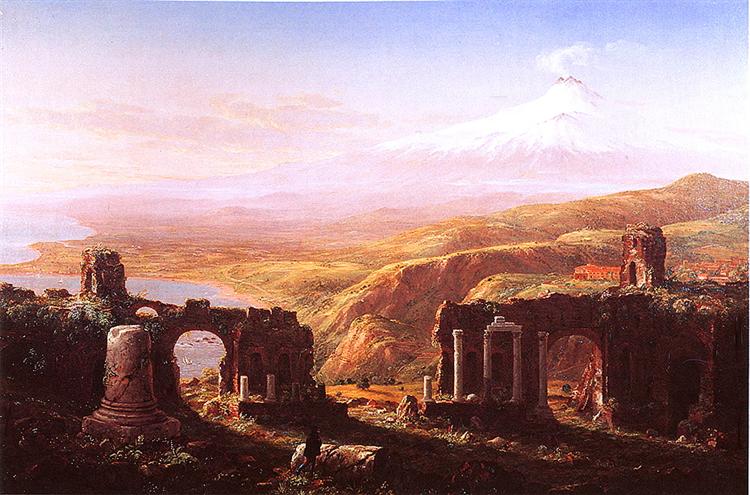 View of Mount Etna from Taormina, 1837 - 托馬斯·科爾