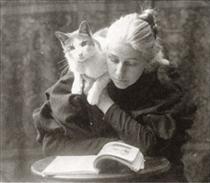 Amelia Van Buren with Cat - Томас Икинс