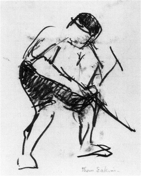 Drawing of a Workman - 湯姆·艾金斯