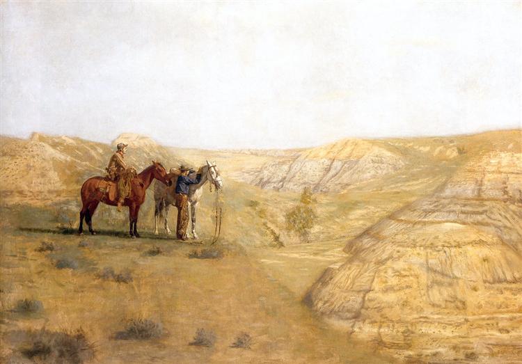 Painting Cowboys in the Bad Lands, 1888 - 湯姆·艾金斯