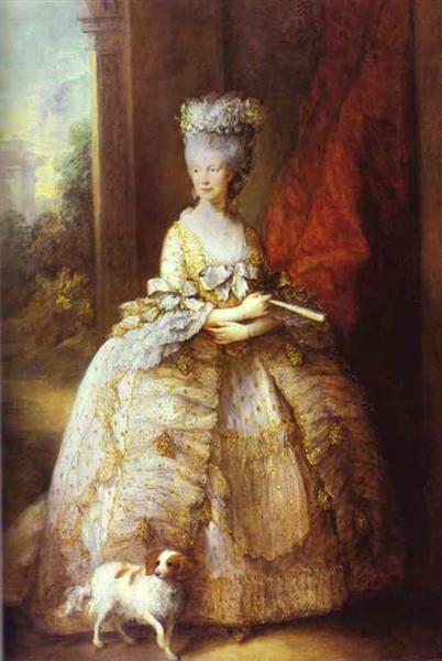 Portrait of Queen Charlotte, 1781 - 根茲巴羅