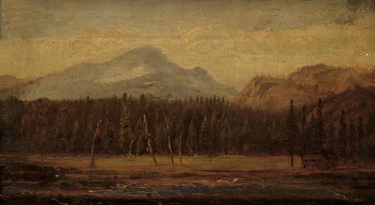 Landscape with a Frontier House - Thomas Hill