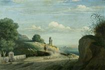 On the Road from Albano to Rome - Thomas Jones
