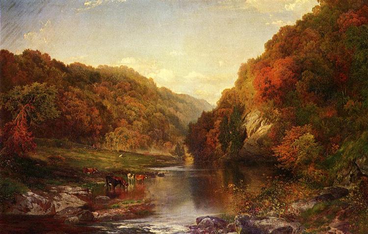 Autumn on the Wissahickon, 1864 - Томас Моран