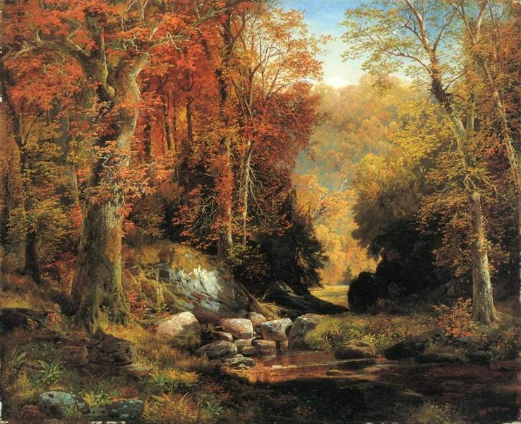 Cresheim Glen, Wissahickon, Autumn, 1864 - Томас Моран